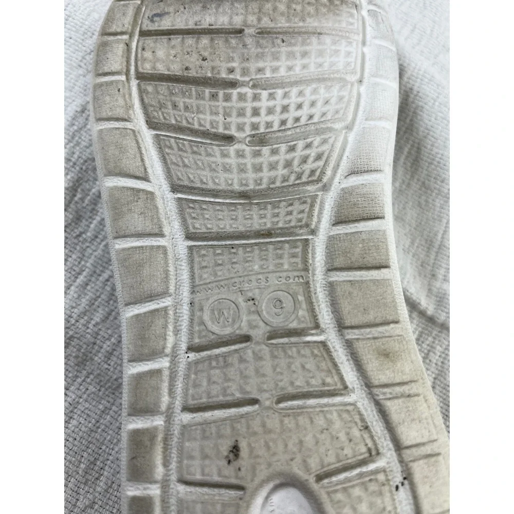 Crocs Women's Literide Grey Elastic‎ Strap Comfort Sandals sz 9 Vacation Beach